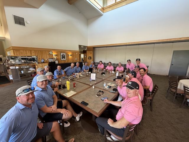 The whole crew at lunch